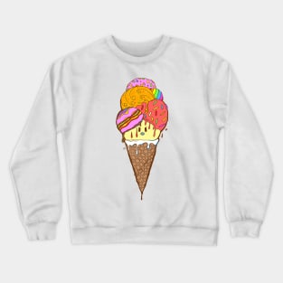 Rainbow Cute Ice Cream Cone Crewneck Sweatshirt